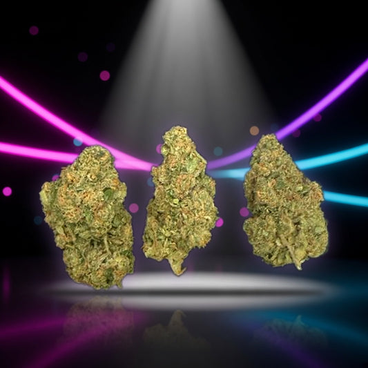 Mermaid Tail Exotic Indoor Flower (Sativa 29.4%) — Sky High neon packshot