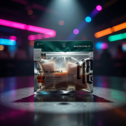 MHC Knockout caramels 8ct — Sky High neon packshot