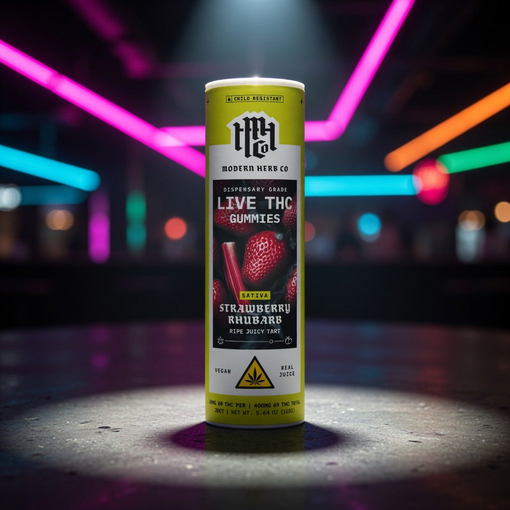 MHC Strawberry Rhubarb 20ct — Sky High neon packshot