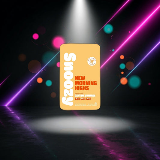 Snoozy New Morning Highs Gummies — Sky High neon