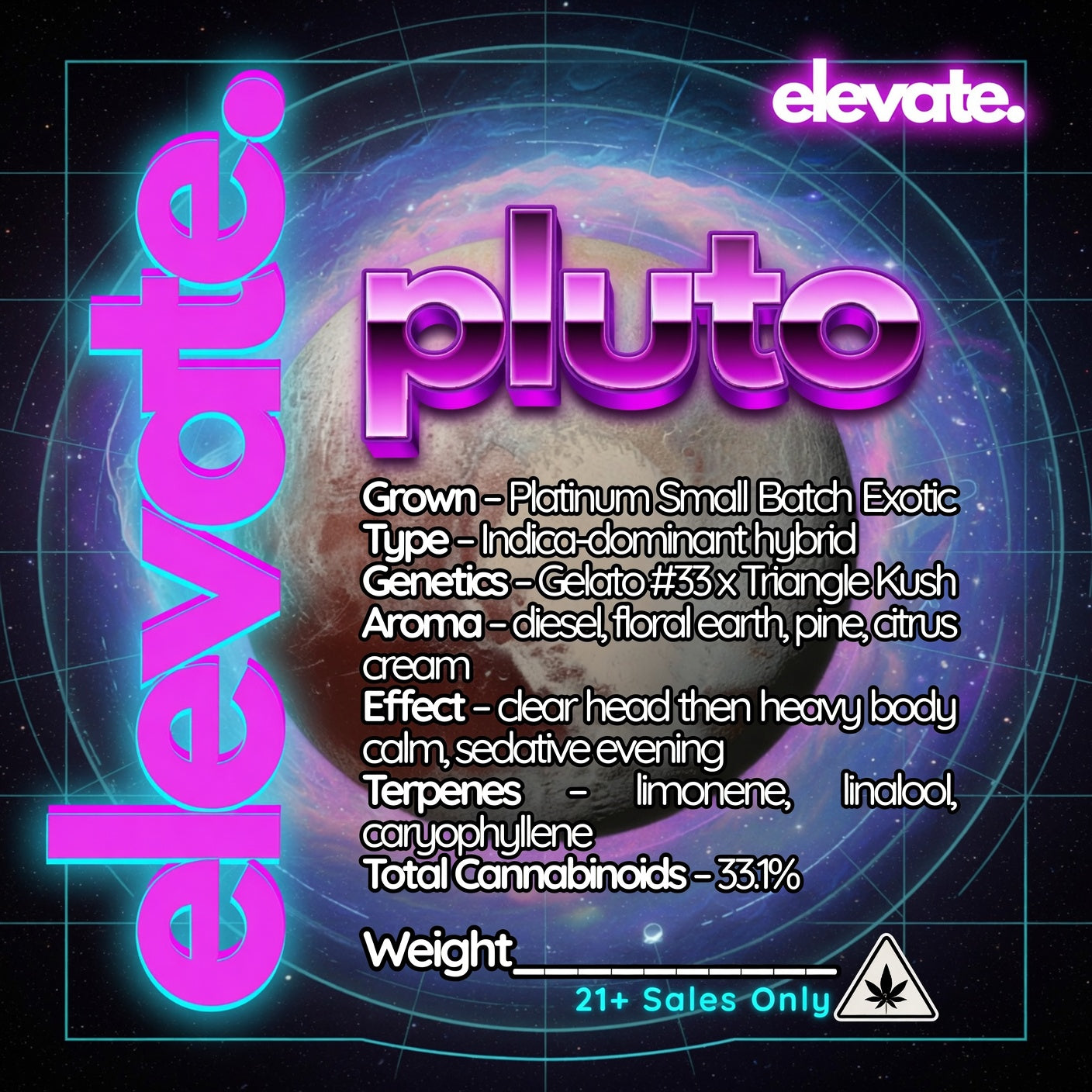 Pluto Exotic Flower — Elevate label