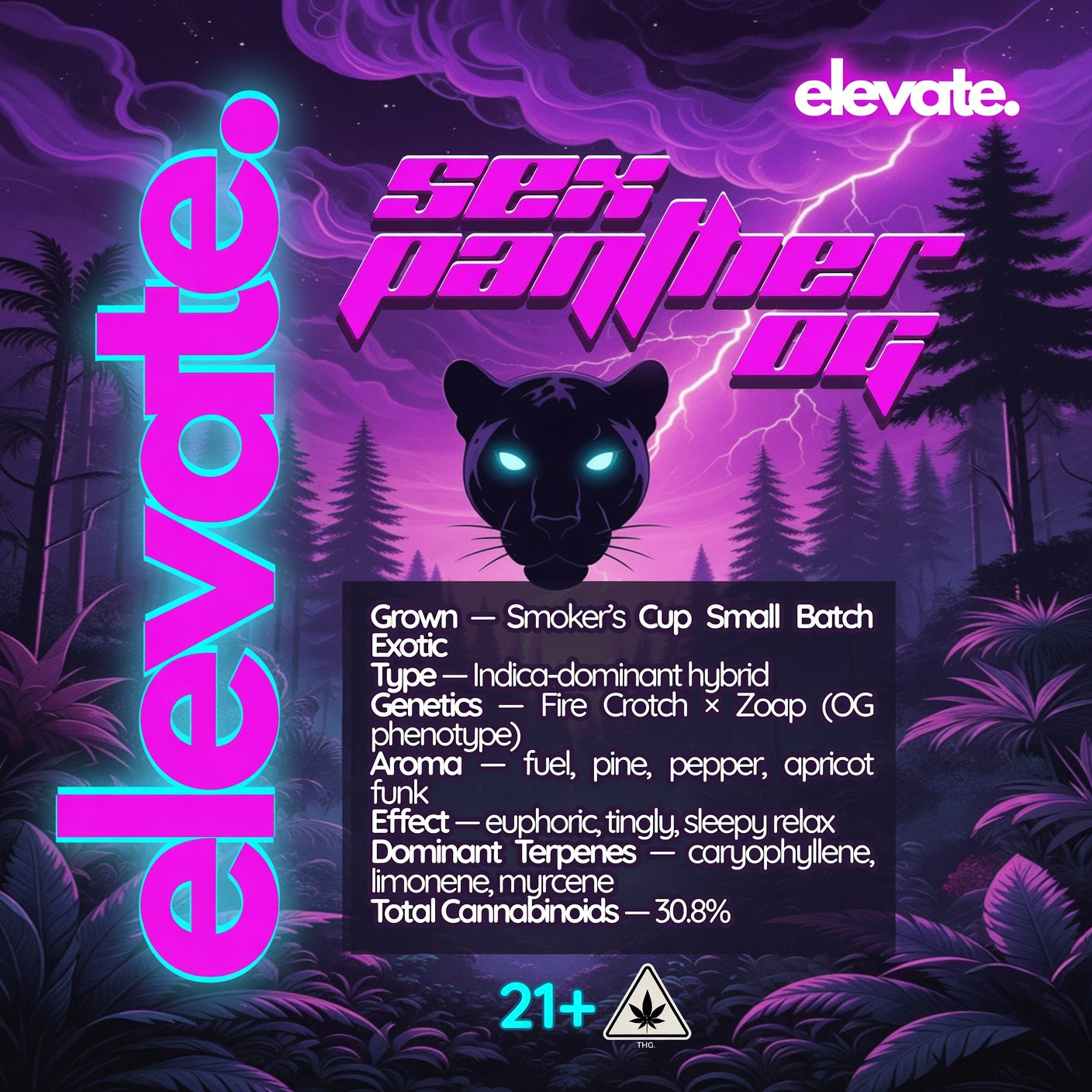 Sex Panther OG Exotic Flower — Elevate label