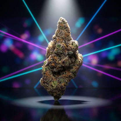 Blue Nerds Exotic Flower (Indica 32.6%) — Sky High neon