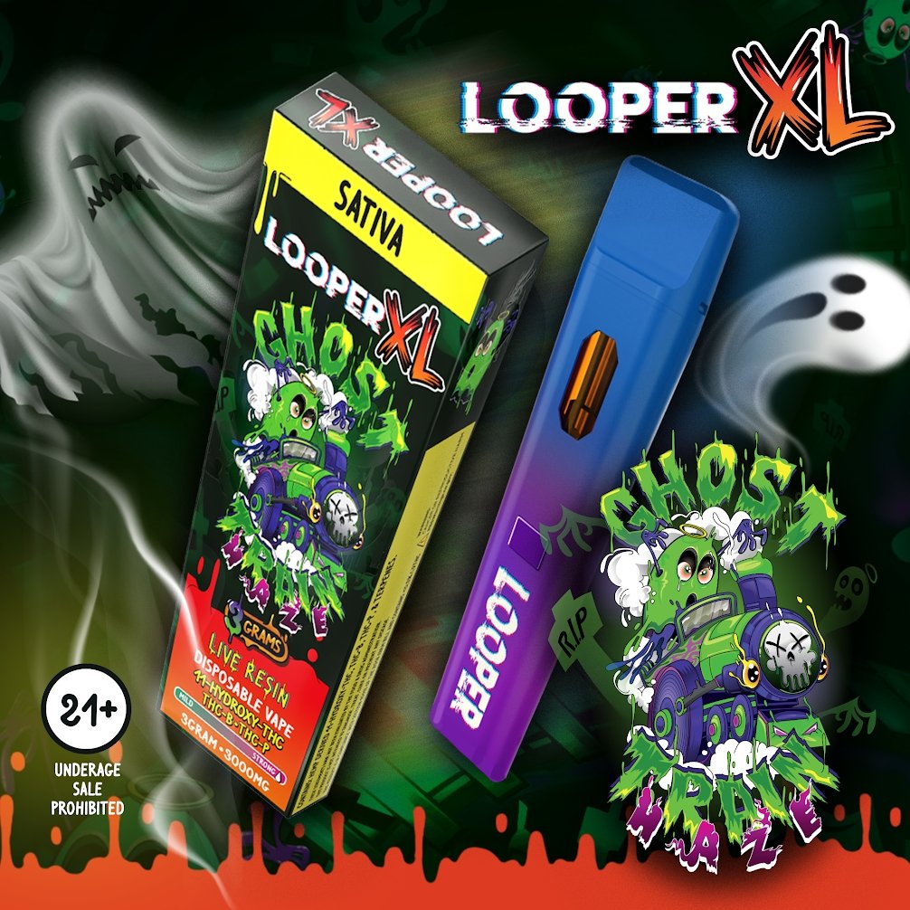 Looper XL Series Live Resin 3ML Disposables #hot